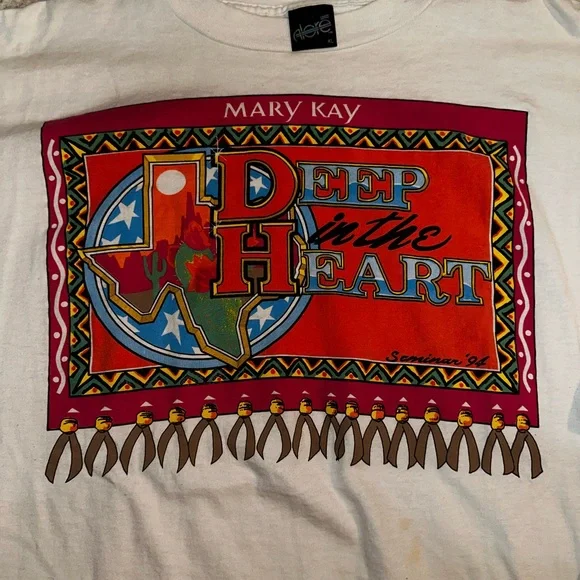 Vintage Single Stitch Bundle of 2 Mary Kay Make Up Seminar Tees 1992 and 1994 - Picture 4 of 7